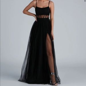 Windsor Kim Mesh Corset Tulle Formal Dress